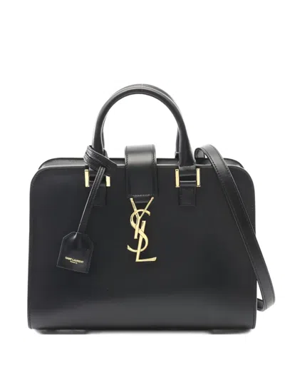 Pre-owned Saint Laurent Leather Tote Bag In Black