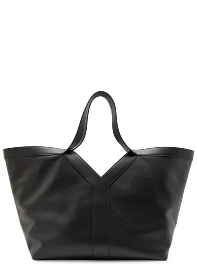 Saint Laurent Leather Tote Bag In Black