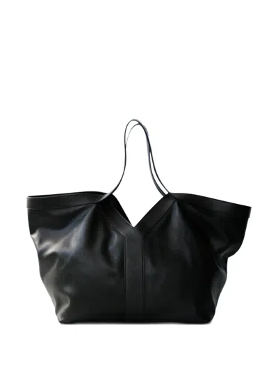 Pre-owned Saint Laurent Leather Tote Bag In Black