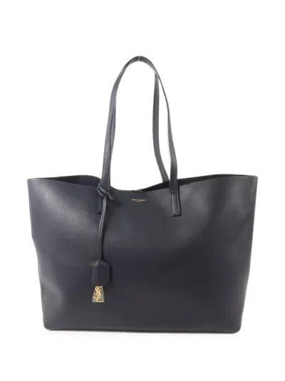 Pre-owned Saint Laurent Leather Tote Bag In Blue