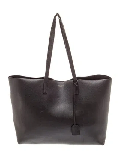 Pre-owned Saint Laurent Leather Tote In Black