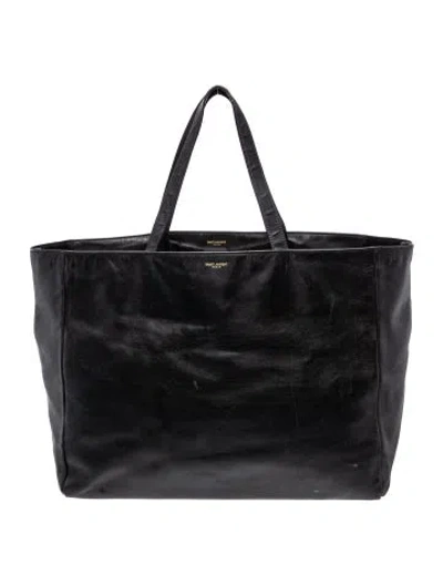Pre-owned Saint Laurent Leather Tote In Black