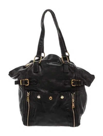 Pre-owned Saint Laurent Leather Tote In Black