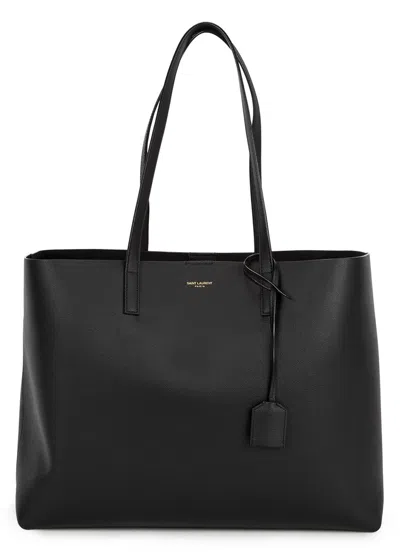 Saint Laurent Leather Tote In Brown