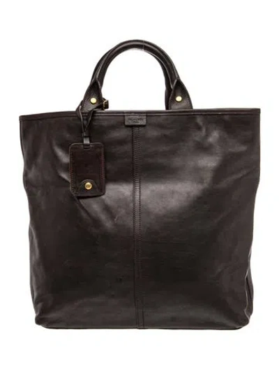 Pre-owned Saint Laurent Leather Tote In Brown