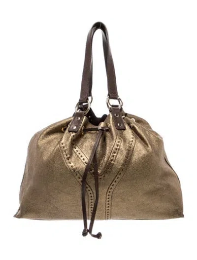 Pre-owned Saint Laurent Leather Tote In Brown