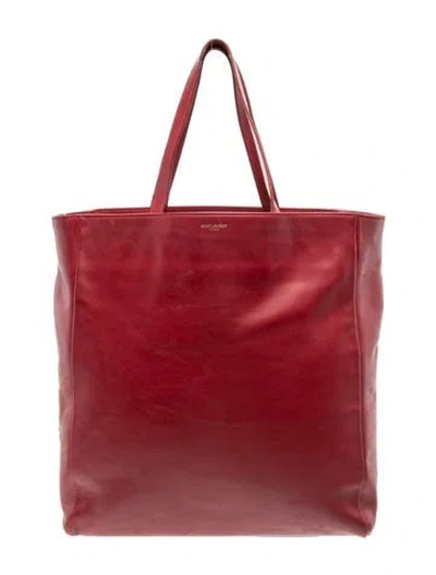 Pre-owned Saint Laurent Leather Tote In Red