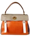 Saint Laurent Leather Tri Color Large Muse Two Handbag (authentic Pre-loved) In Orange