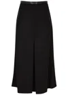 Saint Laurent Midi Skirt In Wool In Black