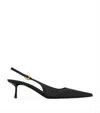 Saint Laurent Vendome Slingback Pumps In Smooth Leather In Black