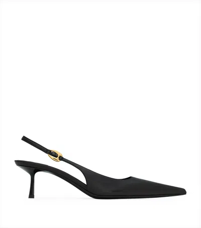 SAINT LAURENT LEATHER VENDOME SLINGBACKS 50