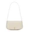 Saint Laurent Leather Voltaire Shoulder Bag In White
