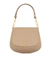 Saint Laurent Leather Voltaire Top-handle Bag In Beige