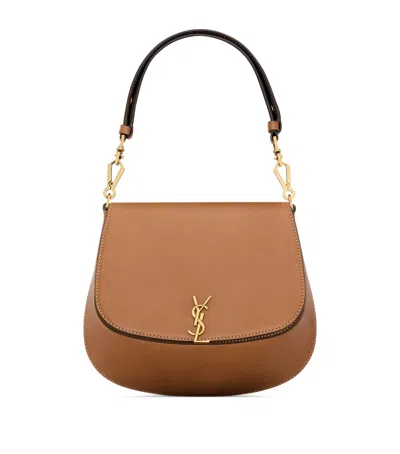 Saint Laurent Leather Voltaire Top-handle Bag In Red