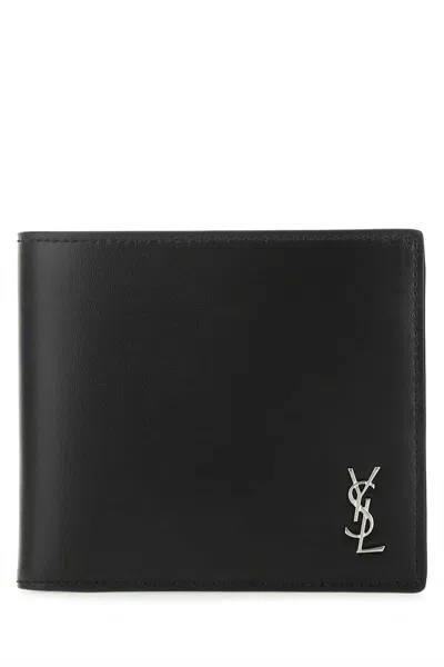Saint Laurent Leather Wallet 11 Cm X 9.5 Cm X 1.5 Cm In White