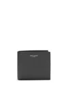Saint Laurent Leather Wallet In Gray