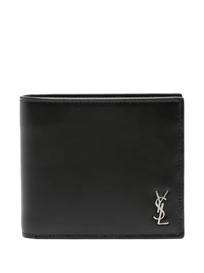 Saint Laurent Leather Wallet In Black