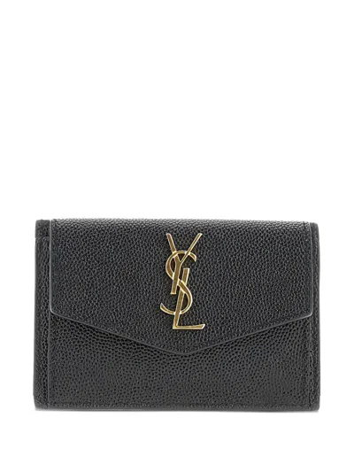 Saint Laurent Leather Wallet In Black