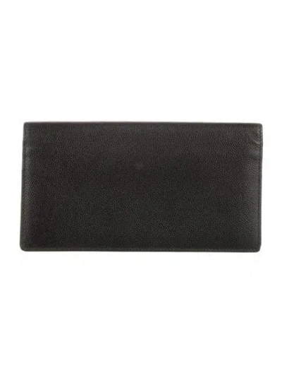 Pre-owned Saint Laurent Leather Wallet In Black