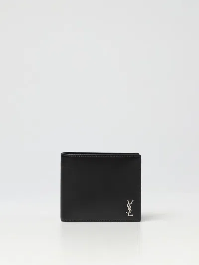 Saint Laurent Leather Wallet In Black
