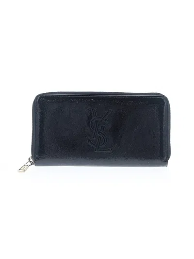 Pre-owned Saint Laurent Leather Wallet In Black