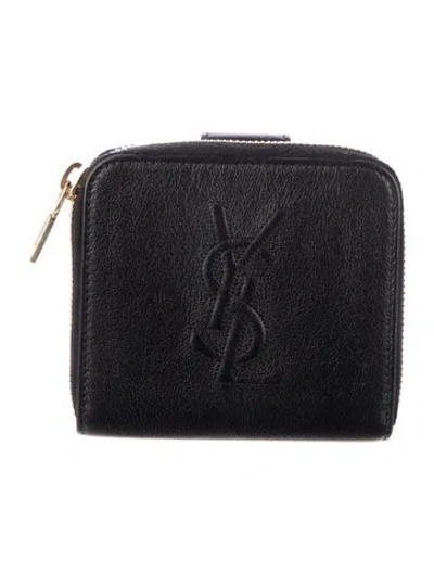 Pre-owned Saint Laurent Leather Wallet In Black