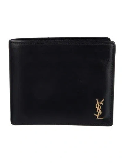 Pre-owned Saint Laurent Leather Wallet In Black
