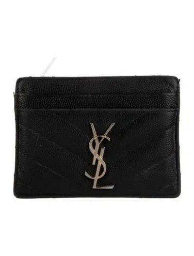 Pre-owned Saint Laurent Leather Wallet In Black
