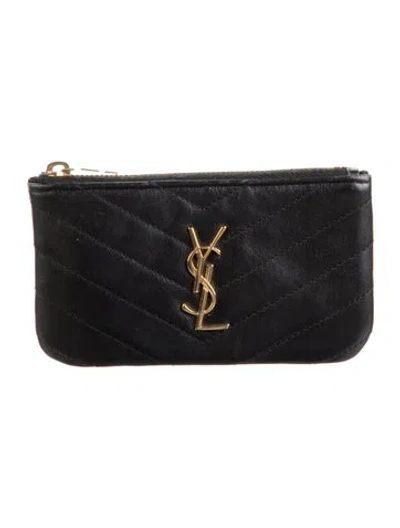 Pre-owned Saint Laurent Leather Wallet In Black