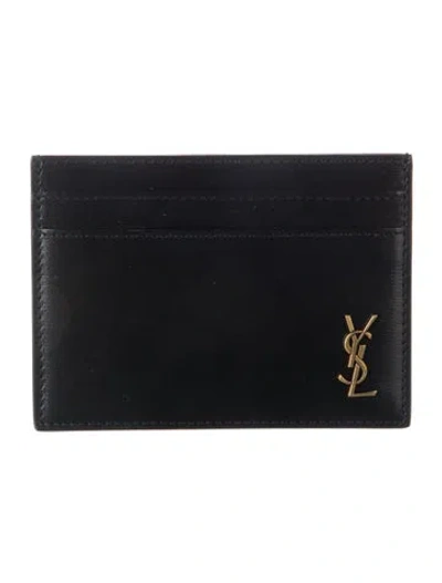 Pre-owned Saint Laurent Leather Wallet In Black