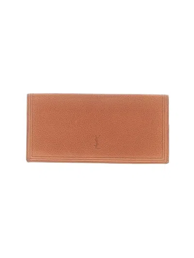 Pre-owned Saint Laurent Leather Wallet In Brown