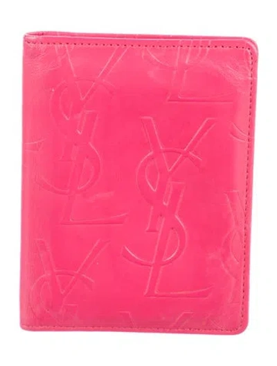 Pre-owned Saint Laurent Leather Wallet In Pink