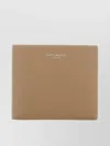 Saint Laurent Leather Wallet With Bi-fold Design And Textured Finish In Brown
