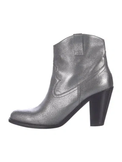 Pre-owned Saint Laurent Leather Western Boots