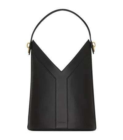 Saint Laurent Leather Y Bucket Bag In Black