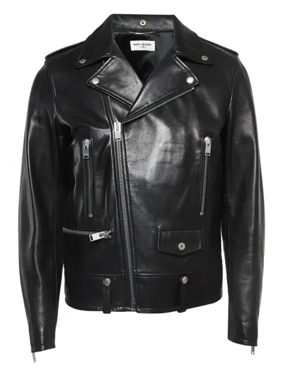 Pre-owned Saint Laurent Leather Zipped Jacket