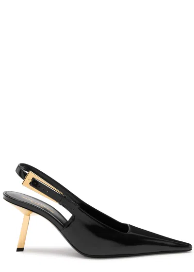 Saint Laurent Graham 110 Patent Leather Slingback Pumps In Black