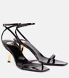 SAINT LAURENT LEE 75 PATENT LEATHER SANDALS