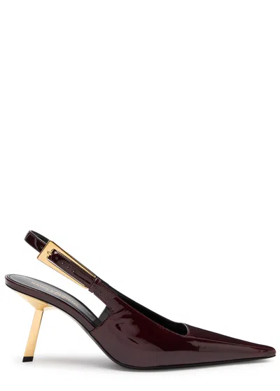 SAINT LAURENT SAINT LAURENT LEE 75 PATENT LEATHER SLINGBACK PUMPS