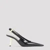 Saint Laurent Graham 110 Patent Leather Slingback Pumps In Black