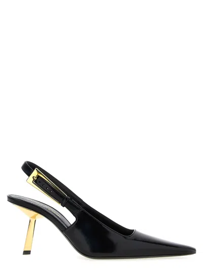 Saint Laurent Graham 110 Patent Leather Slingback Pumps In Black