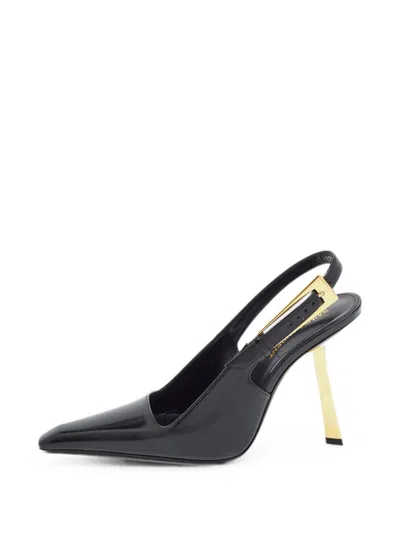 Pre-owned Saint Laurent Lee Slingback Pumps In Black
