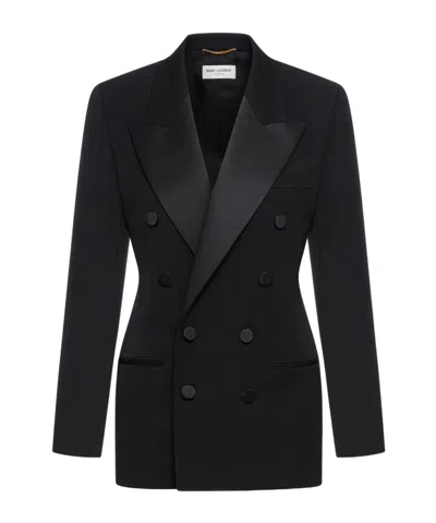 SAINT LAURENT SAINT LAURENT DOUBLE-BREASTED LONG-SLEEVED JACKET