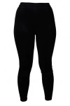 Saint Laurent Velvet-effect Leggings In Black
