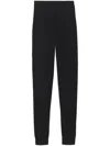 Saint Laurent Black High-waisted Leggings With Pockets In Cashmere Woman In Black