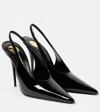Saint Laurent Vendome Slingback Pumps In Patent Leather In Black