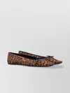 Saint Laurent Leopard Print Slip On Ballet Flats