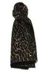 Saint Laurent 'leo' Stole In Brown