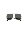 Saint Laurent Silver Aviator Sunglasses In Gray