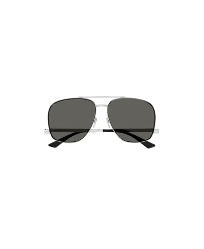 Saint Laurent Leon Oversized-frame Sunglasses In Gray